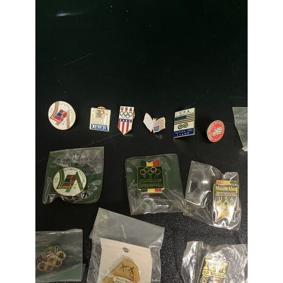 BADGE COLLECTION vintage metal enamel pin Olympic Late 1990s USA - Picture 4 of 12